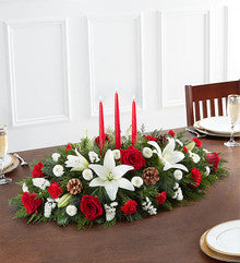 Traditional Christmas Centerpiece by Heart & Home Flowers